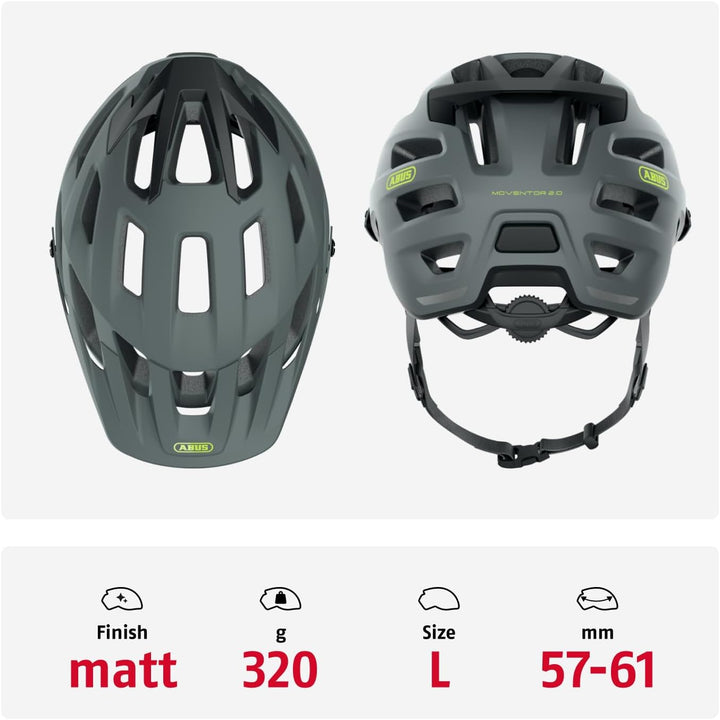 ABUS MTB-Helm Moventor 2.0 - komfortabler Fahrradhelm fürs Gelände - All-Mountain-Helm - für Damen u