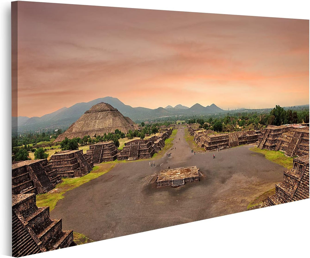 islandburner Bild auf Leinwand Blick Von Der Pyramide Des Mondes In Der Antiken Maya Stadt Teotihuac