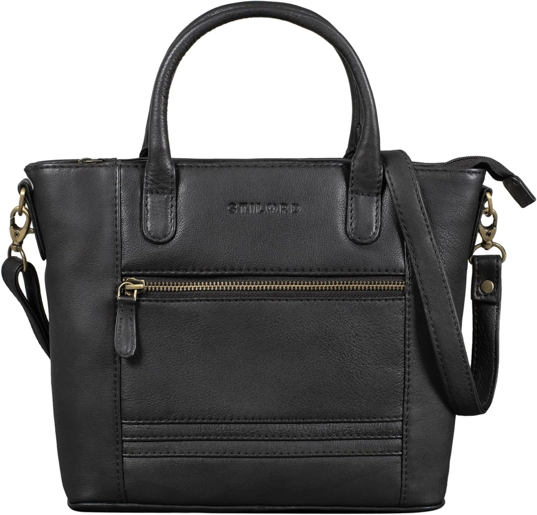 STILORD 'Meghan' Leder Handtasche Damen Umhängetasche Klein Ledertasche für Frauen zum Umhängen und