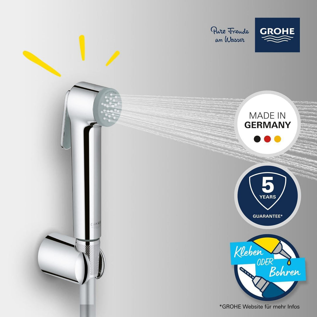 Grohe Vitalio Trigger Spray Wandhalterset 1 Strahlart, chrom, 1 Stück, 26175001 Einzelbett, Einzelbe