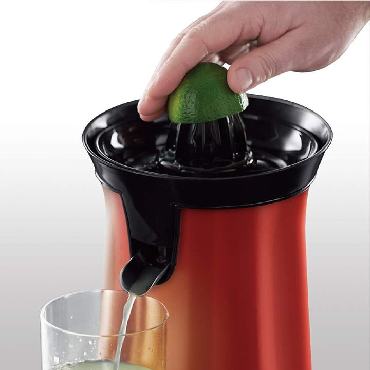 Russell Hobbs Orangenpresse & Zitruspresse elektrisch [links-& rechtsrotierend, 2 Presskegel für Zit
