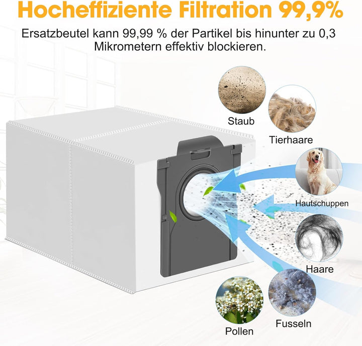 RUKHOOL 14 Staubbeutel für Dreame L10s Ultra Gen 2 / X50 /X40 Ultra Complete /L40S /L10s Pro Ultra H