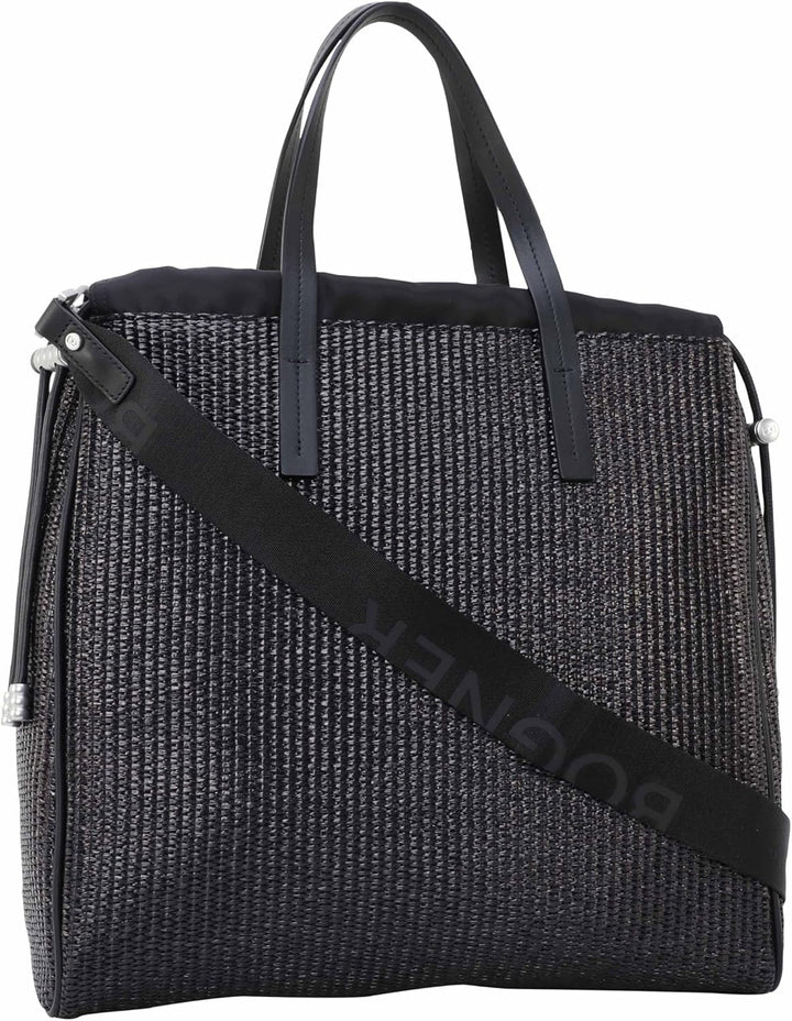 Bogner Ladies Airolo Malina Tote XL Schwarz - Geflochtene stylische Damen Tasche, Grösse One Size -
