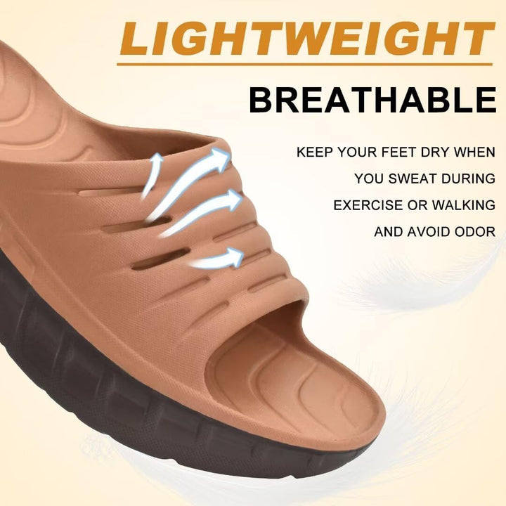 KuaiLu Recovery Sandalen Herren Bequeme Plantarfasziitis Schlappen Orthopädische Offene Zehen Männer