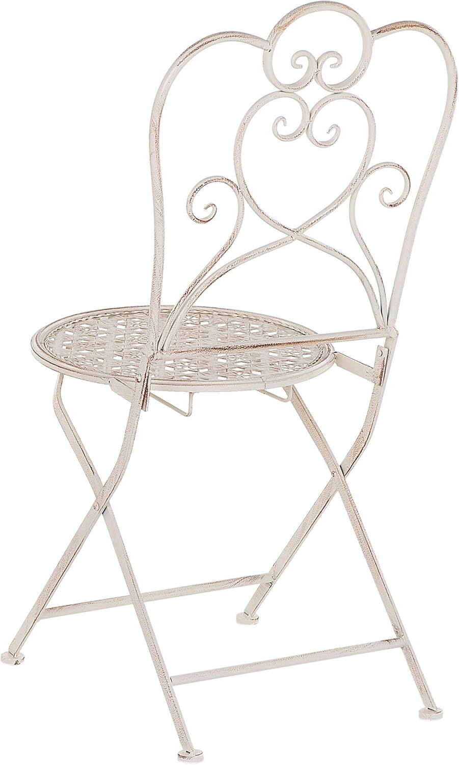 Garten Bistro Set Balkonset Balkonmöbel beige 2 Stühle Klapptisch Metall Trieste