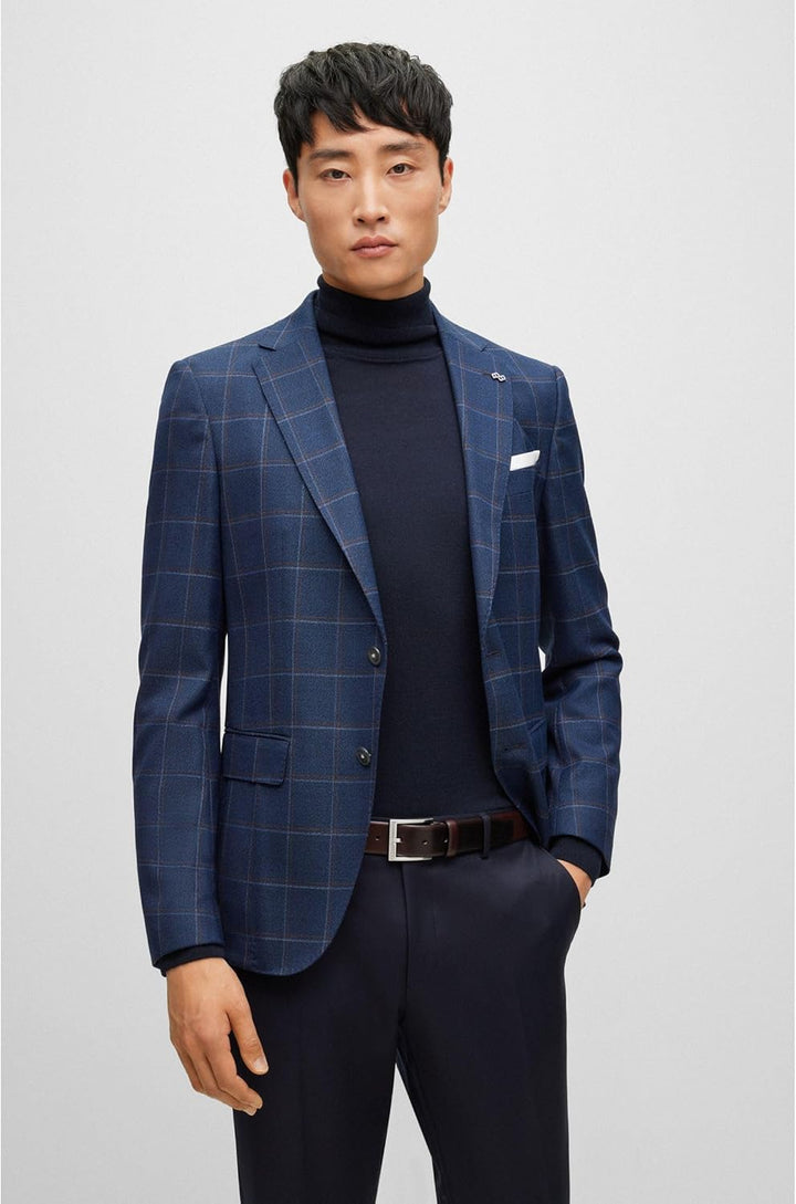 BOSS Herren Erron Sz35 Gürtel aus italienischem Leder mit silberfarbener Schliesse 80 Dark Brown203,