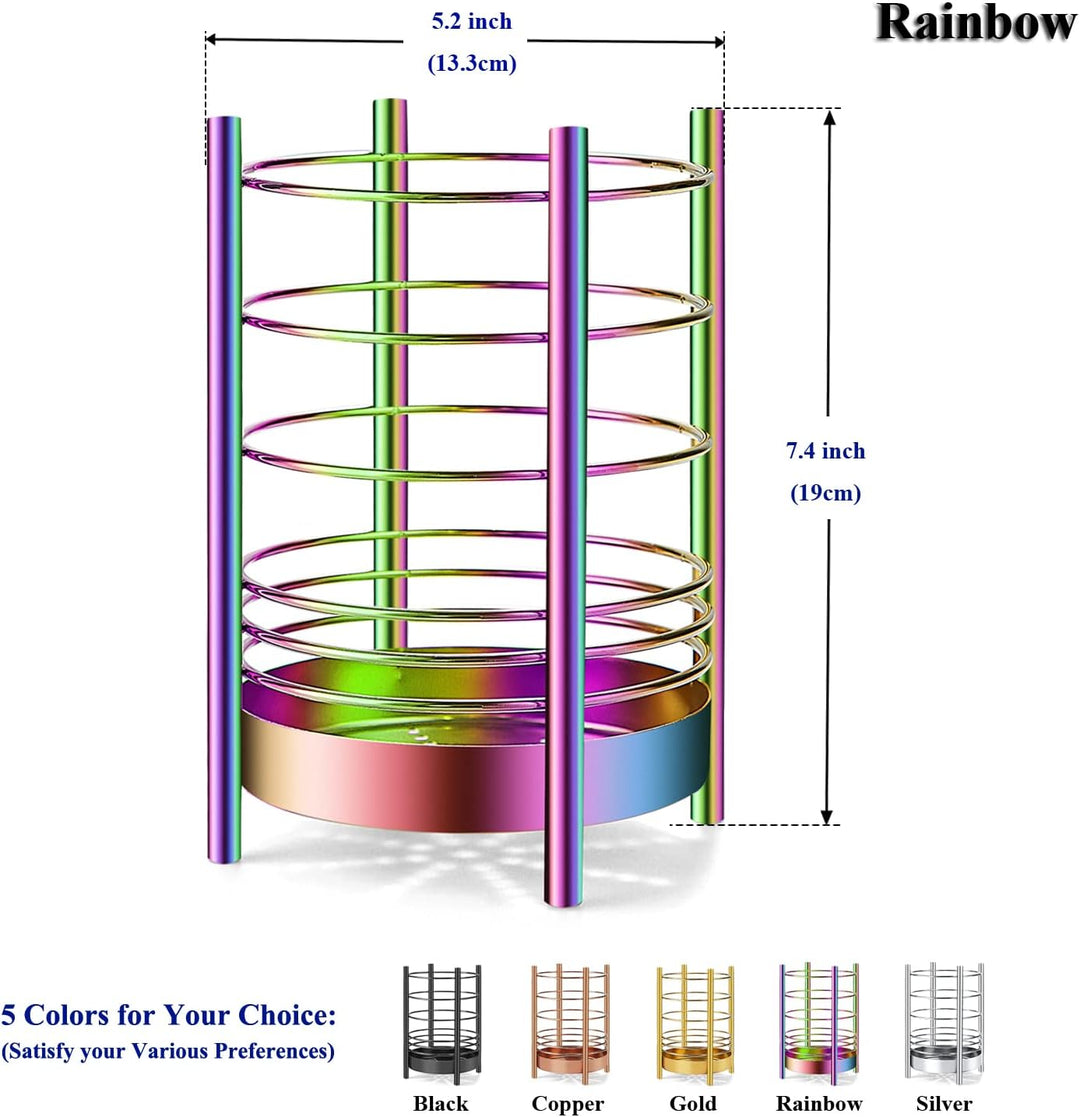 Rainbow Küchenutensilienhalter für Küchentheke, Edelstahl-Utensiliengefässe, Rainbow Titanium-Beschi