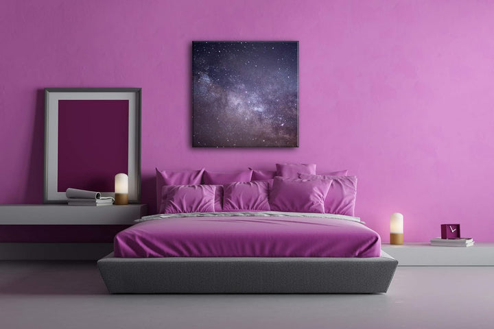 deyoli Zauberhafte Milchstrasse Format: 60x60 als Leinwand, Motiv fertig gerahmt auf Echtholzrahmen,