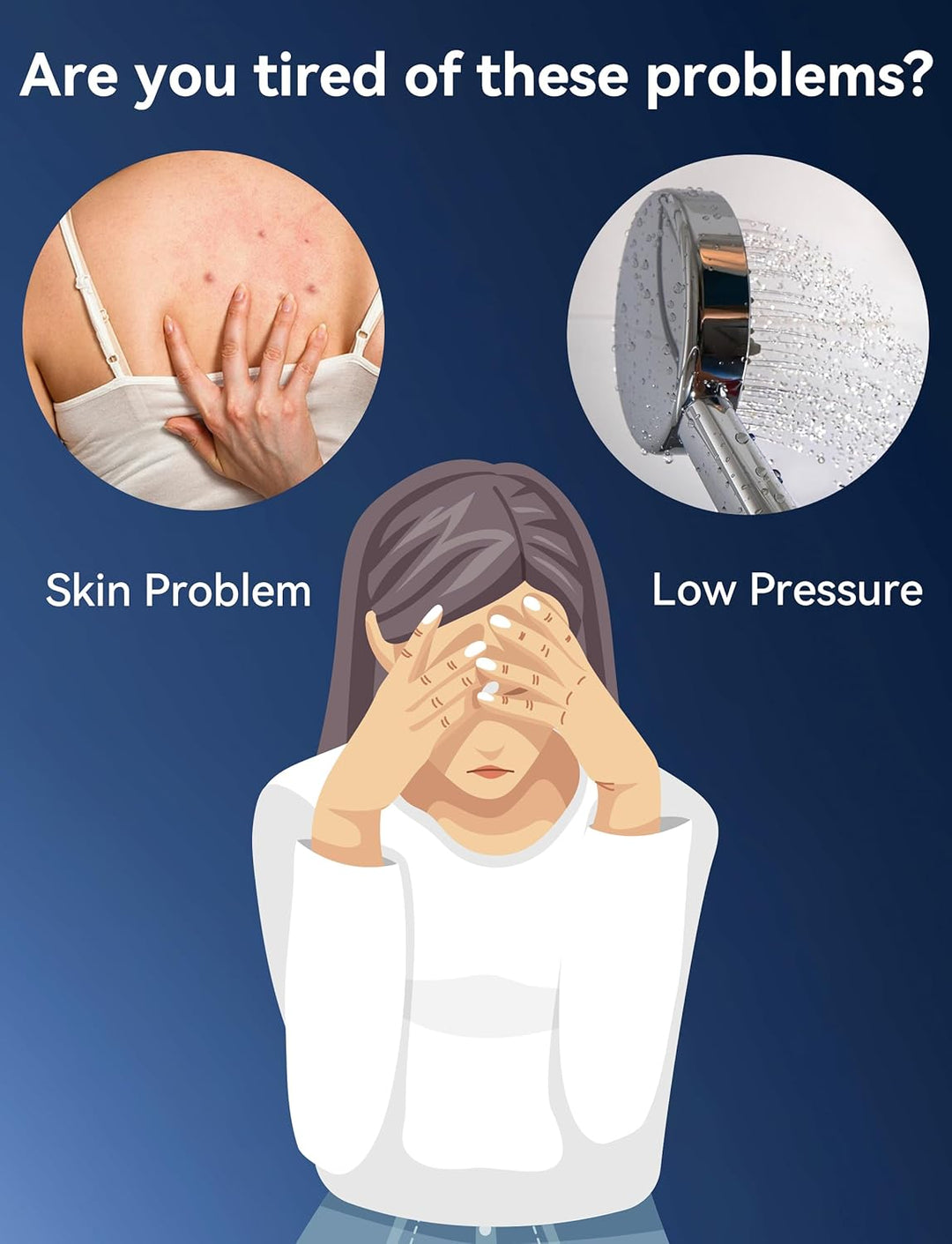 Magichome Hochdruck Duschkopf mit 18-stufiger Filtration, Wassersparender Duschkopf mit Schlauch 2 m