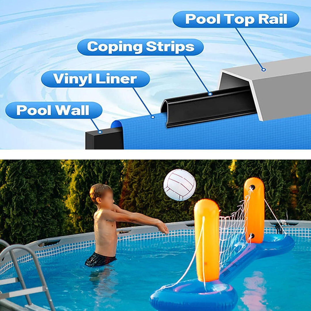 45 Stück Schwimmbad flache Abdeckstreifen, Pool-Liner Response Strip Set, flache Liner Coping Streif