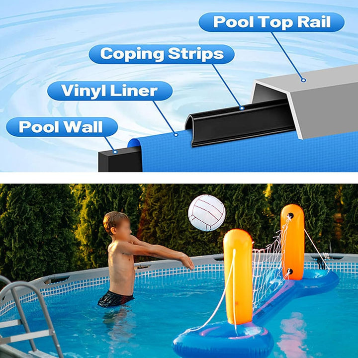45 Stück Schwimmbad flache Abdeckstreifen, Pool-Liner Response Strip Set, flache Liner Coping Streif