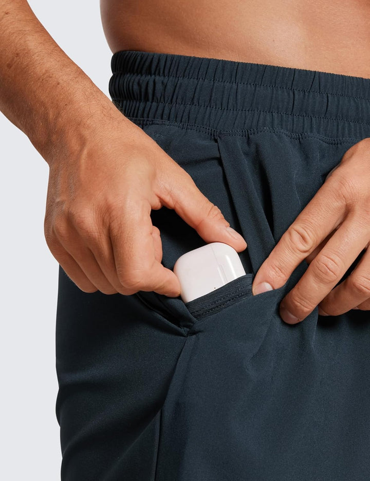 CRZ YOGA Herren Sports Shorts Schnelltrocknend Fitness Kurz Hose Laufshorts mit Taschen - 18/23cm 18