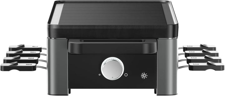 WMF Master Raclette Grill mit Keramikpfännchen und Schiebern, Raclette 8 Personen, 1500 W, mit Ablag