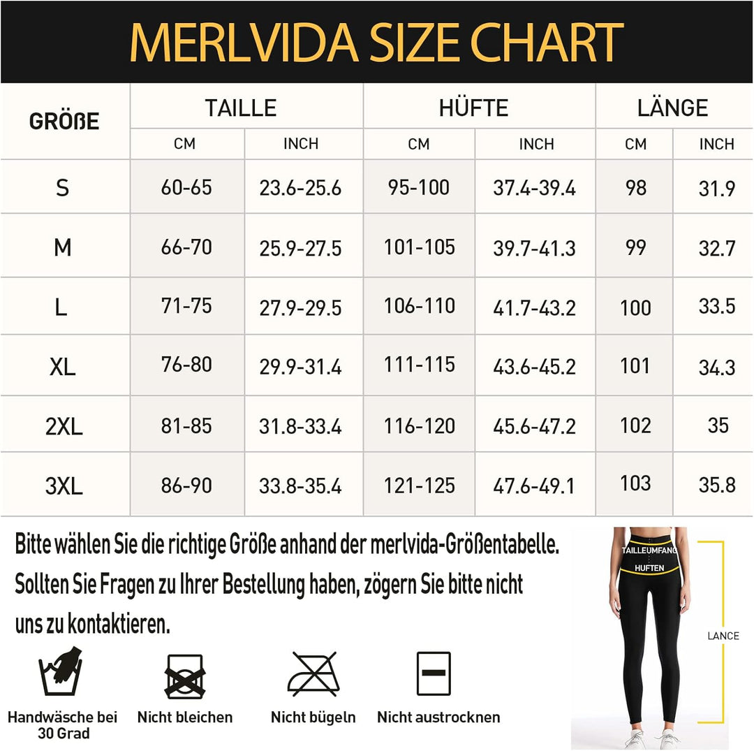 Merlvida Shape Leggings Damen High Waist Sauna Jogginghose Abnehmen Sporthose Bauchkontrolle Body Sh