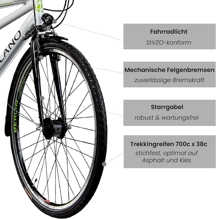 Galano Tandem Fahrrad 2 Personen Trekkingrad 21 Gang ab 150 cm Trekkingfahrrad Damen und Herren 28 Z