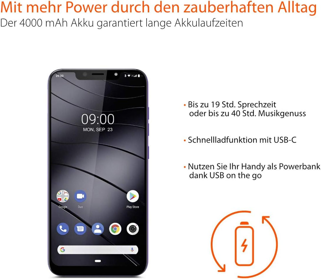 Gigaset GS195 Pummeleinhorn Smartphone mit 2GB Arbeitsspeicher Made in Germany - Handy ohne Vertrag