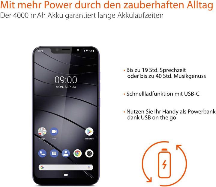 Gigaset GS195 Pummeleinhorn Smartphone mit 2GB Arbeitsspeicher Made in Germany - Handy ohne Vertrag