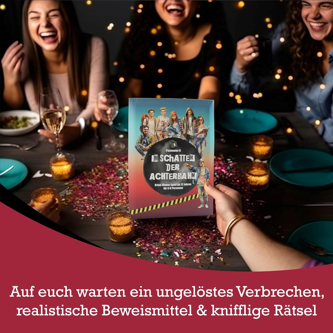 Parameter B - Im Schatten der Achterbahn - Krimidinner für 4-6 Personen – ab 12 Jahren - Krimidinner