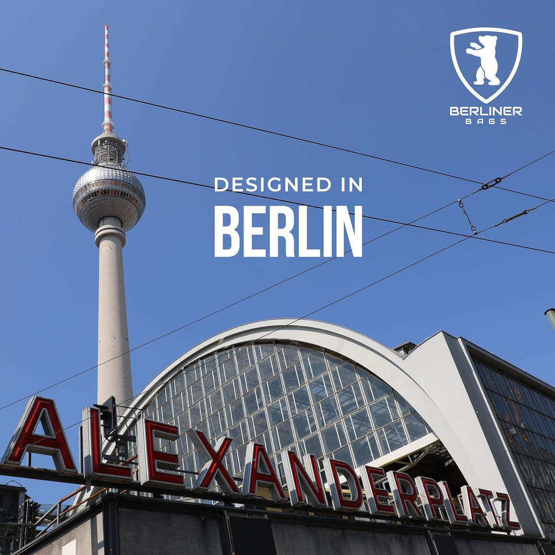 Berliner Bags Vintage Laptoptasche aus Leder, 15,6 Zoll Notebook Schutzhülle Computer Sleeve - Braun