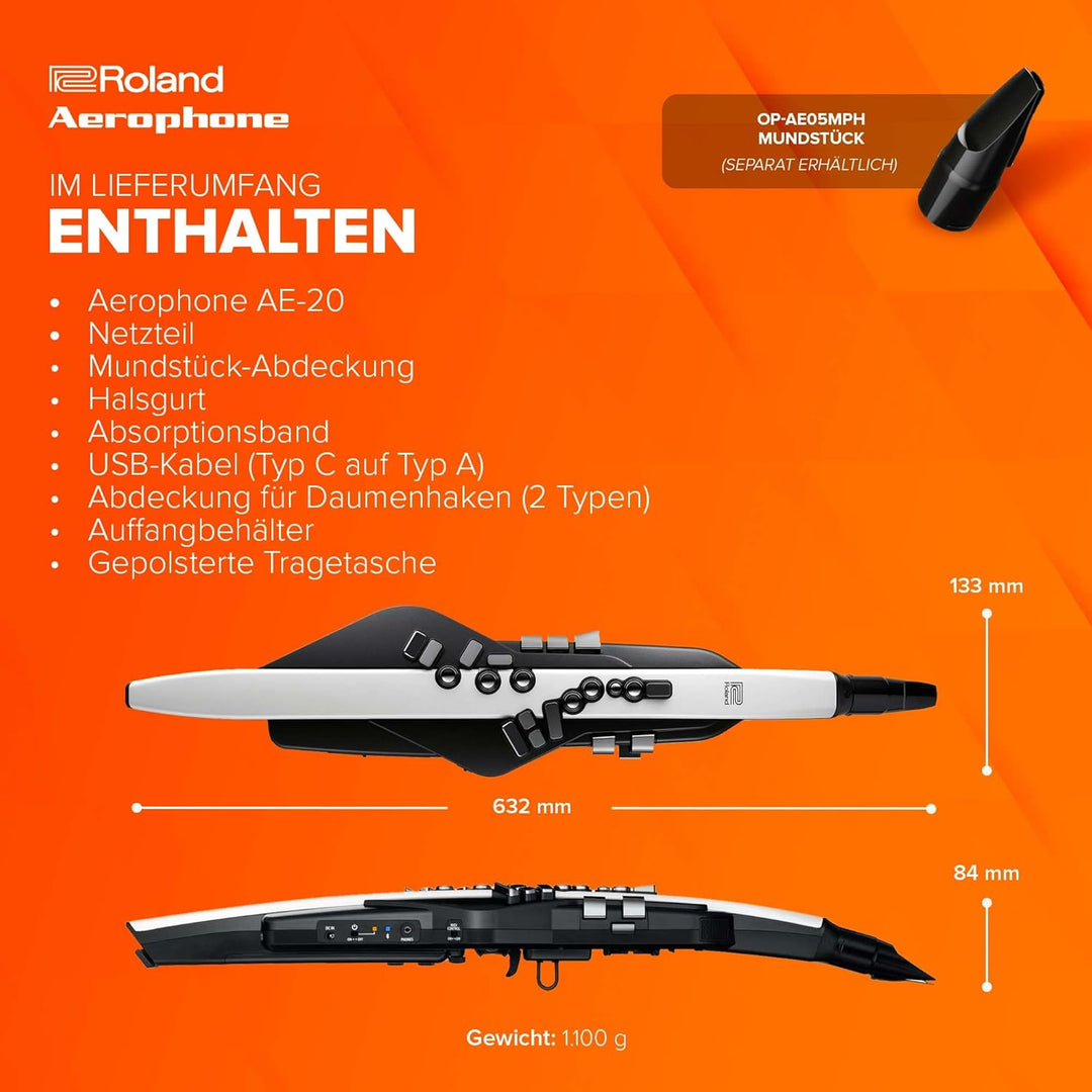 Roland Aerophone AE-20 Digitales Blasinstrument Schwarz