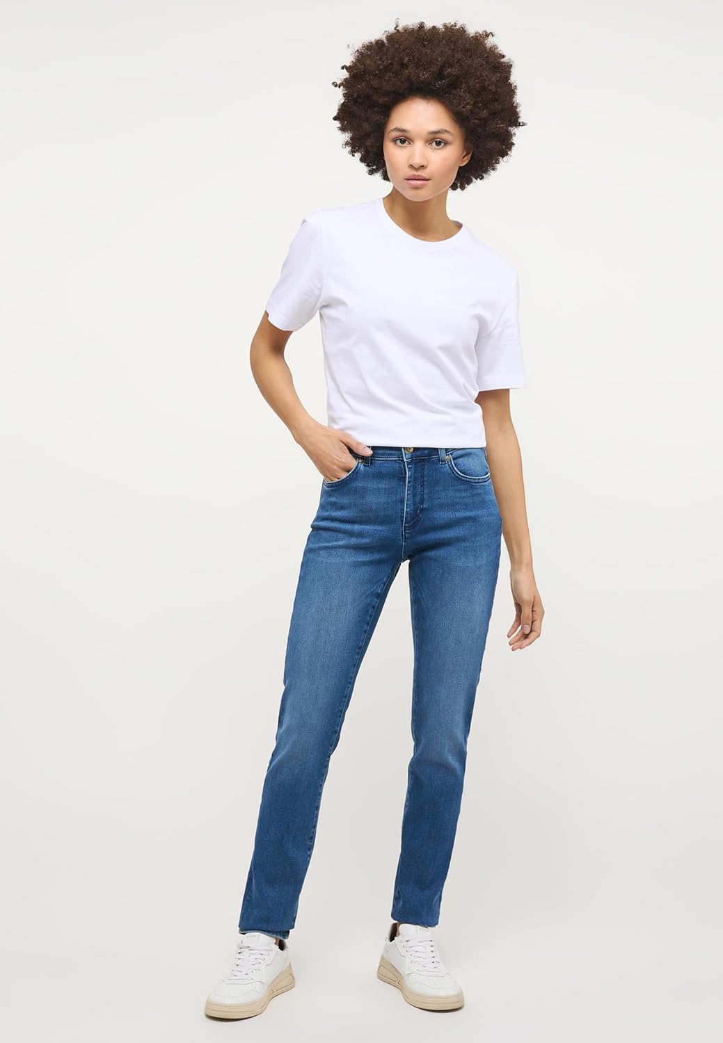 MUSTANG Damen Slim Fit Fit Crosby Relaxed Slim 27 Slim Lang Blau, 27 Slim Lang Blau