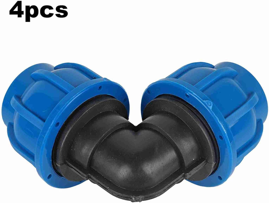 Garosa 4Pcs PE-Kunststoff 32mm Bis 32mm Winkelverbinder-Rohrfitting für PPR, PE, PVC und Andere Wass