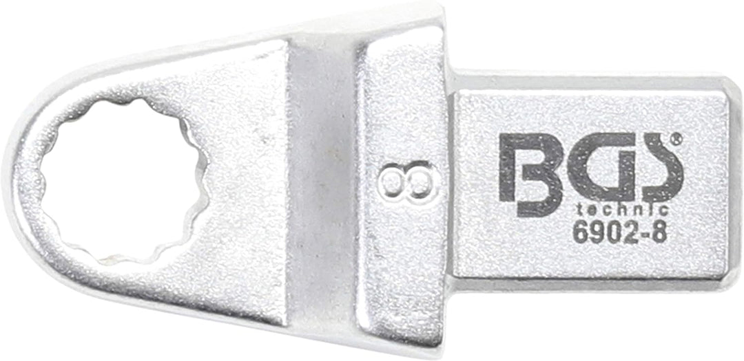 BGS 6902-8 | Einsteck-Ringschlüssel | 8 mm | Aufnahme 9 x 12 mm, 8 mm