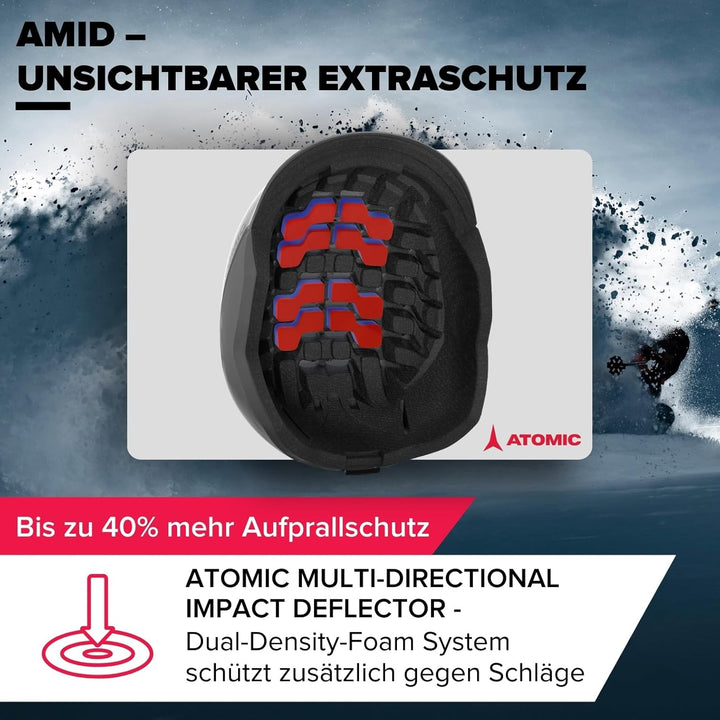 ATOMIC FOUR AMID Skihelm - Helm für max. Sicherheit - Skihelme mit komfortablem 360° Fit System - Sn