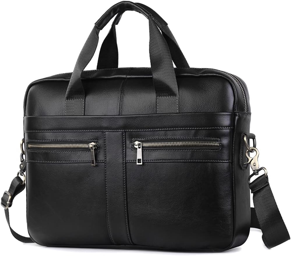 SPAHER Laptoptasche 15.6 Zoll Aktentasche Herren Business Tasche Arbeitstasche Herren Echtleder Tasc