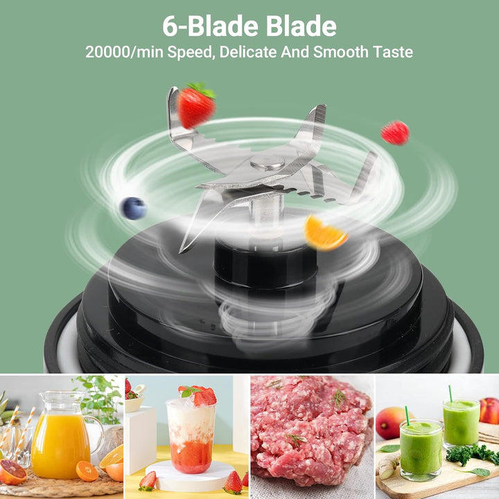 Tragbarer Smoothie Maker Mixer, 600ML Standmixer für Smoothies, Saft und Shakes, Portable Mini Blend