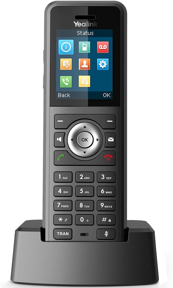 Yealink W79P DECT IP Telefon System (W70B Basis + W59R Handset) Schwarz W79P (Basis W70B und W59R Mo