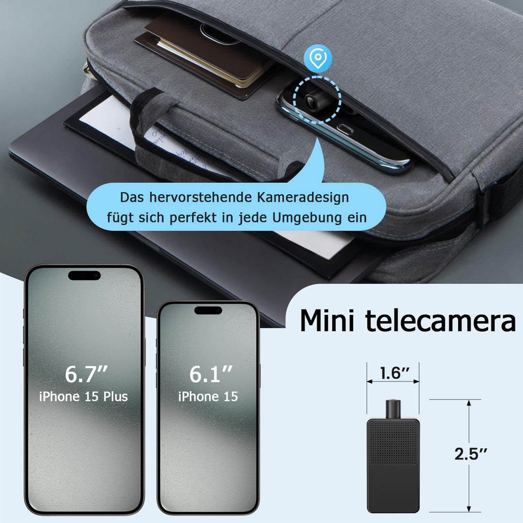 Digimor Mini Kamera Überwachung Innen | Mini Überwachungskamera 8-10hr Akkulaufzeit, 4K HD Mini Kame