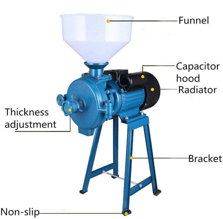 2200W 1400 U / min 150 mm Elektrischemühle Getreidemühle Maschine Getreide Mais Stroh Futter Schrotm