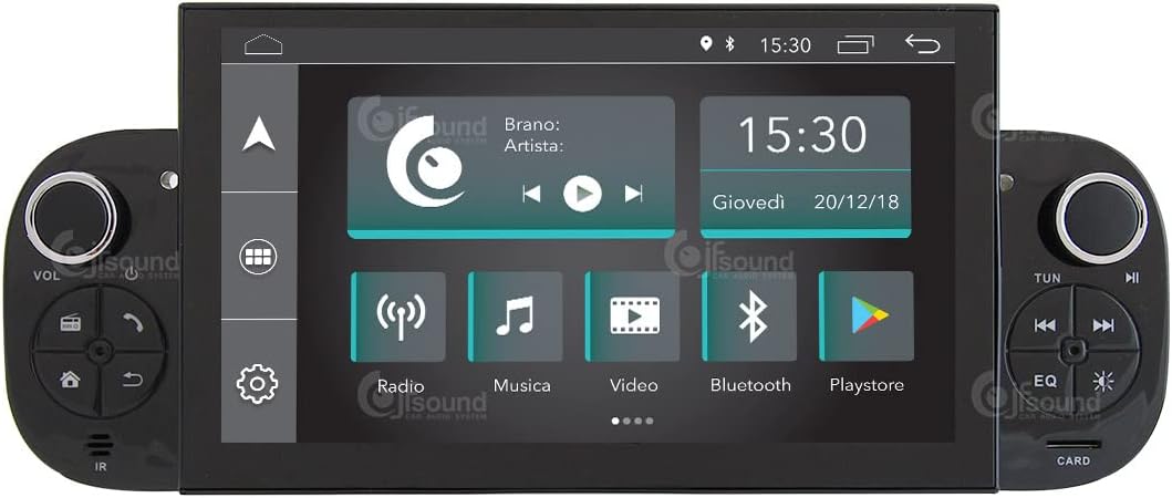 Costum fit Autoradio für FIAT Panda Android GPS Bluetooth WiFi Dab USB Full HD Touchscreen Display 7
