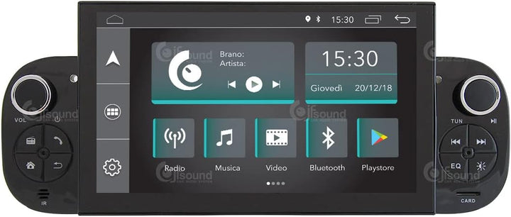 Costum fit Autoradio für FIAT Panda Android GPS Bluetooth WiFi Dab USB Full HD Touchscreen Display 7