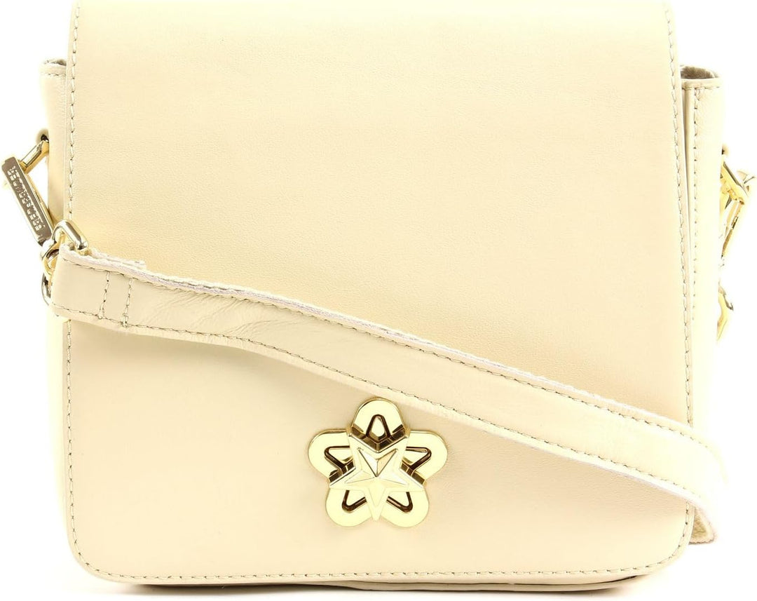 FREDsBRUDER Twinkle Ledertasche Handtasche Umhängetasche - 18x18x8cm (B x H x T) (winter beige)