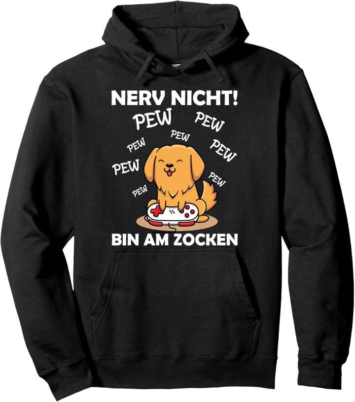 Gamer Spruch Gaming Hund Gaming Headset Gamer Nerd Pullover Hoodie