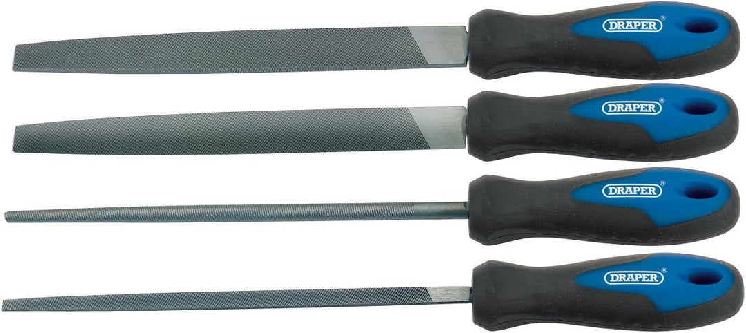 Draper 44962 Feilen-Satz mit Softgrip-Griff 200 mm 4-teilig