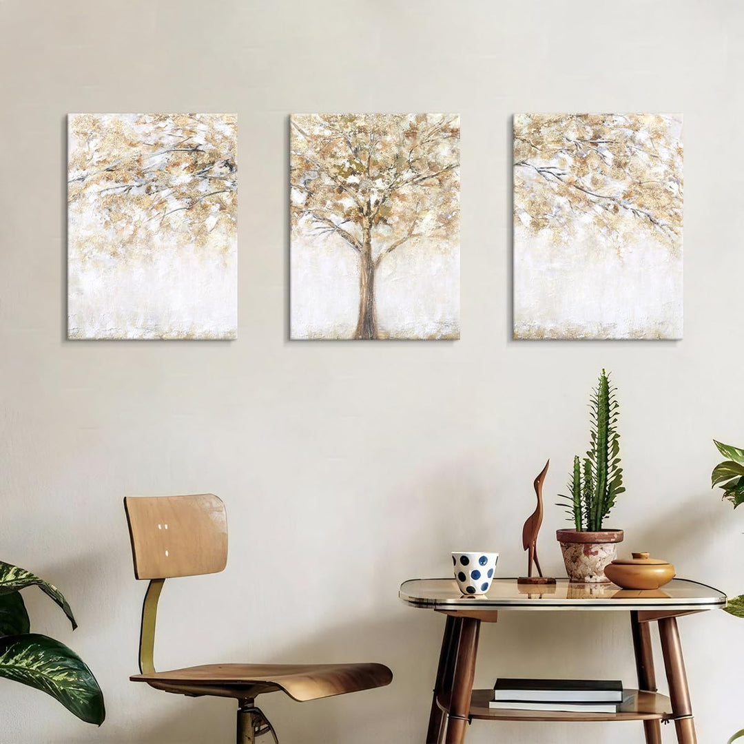3 Panels Mit Rahmen Leinwand Bilder Abstrakte Baum Bild auf Leinwand Malerei Kunstdrucke Poster Bild
