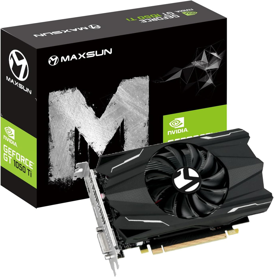 MAXSUN GEFORCE GTX 1050 Ti 4GB GDDR5 128 Bit Video Gaming Grafikkarte GPU für Mini ITX Gaming PC, Di