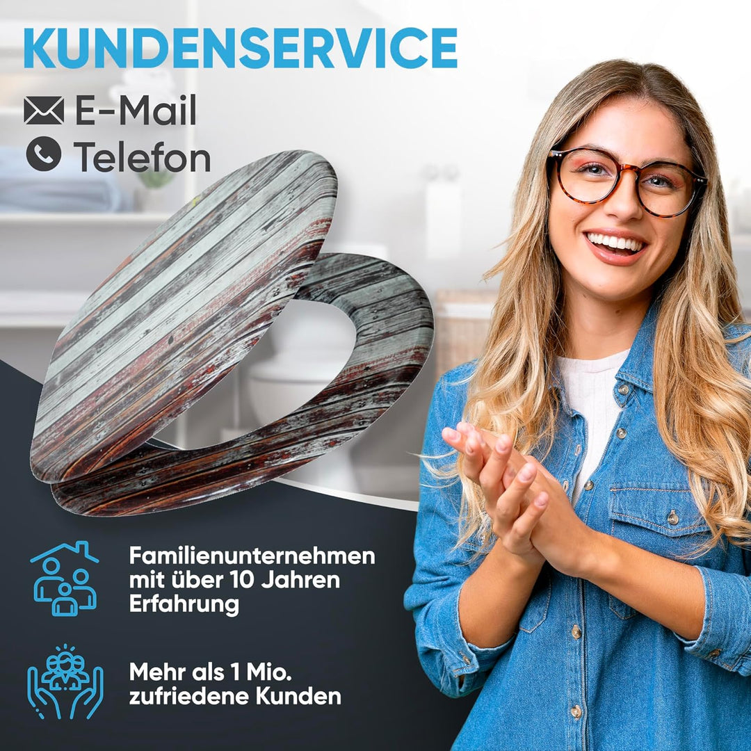 Sanilo WC Sitz mit Absenkautomatik, viele schöne Holz Toilettendeckel zur Auswahl, hochwertige und s