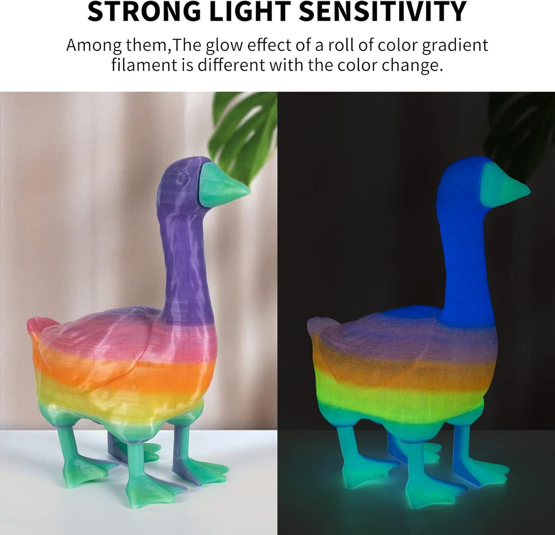 TRONXY Leuchtet PLA 3D Drucker Filament Set, im Dunkeln Leuchtendes Mehrfarbigen, grün, rosa-rot, li