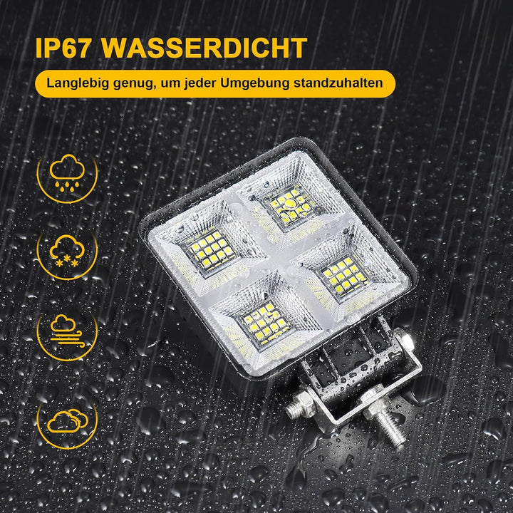 Dinfu 2 pack 160W LED Scheinwerfer Lampen12v Led Arbeitsscheinwerfer Zusatzscheinwerfer, 6000K LED A