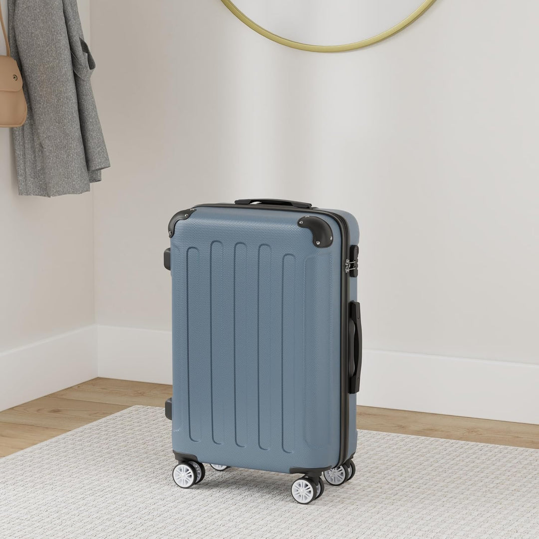 BEIBYE Zwillingsrollen Hardcase Reisekoffer Koffer Trolleys Hartschale in XL-L-M in 14 Farben (Dunke