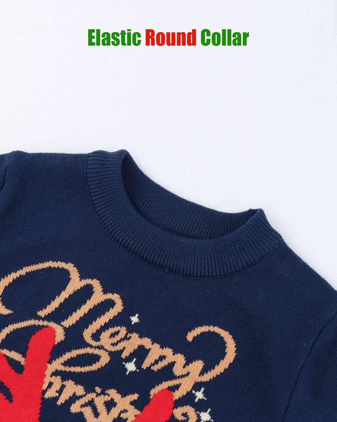 Minizone Baby Winter Strickpullover Weihnachten Langarm Sweatshirts Warme Kleidung 1-6 Jahre 4-5 Jah