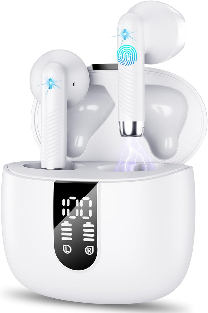 Kopfhörer, Kabellos Bluetooth 5.3 In Ear mit CVC8.0 Mikrofon, 40H Kabellose Noise Cancelling Earbuds