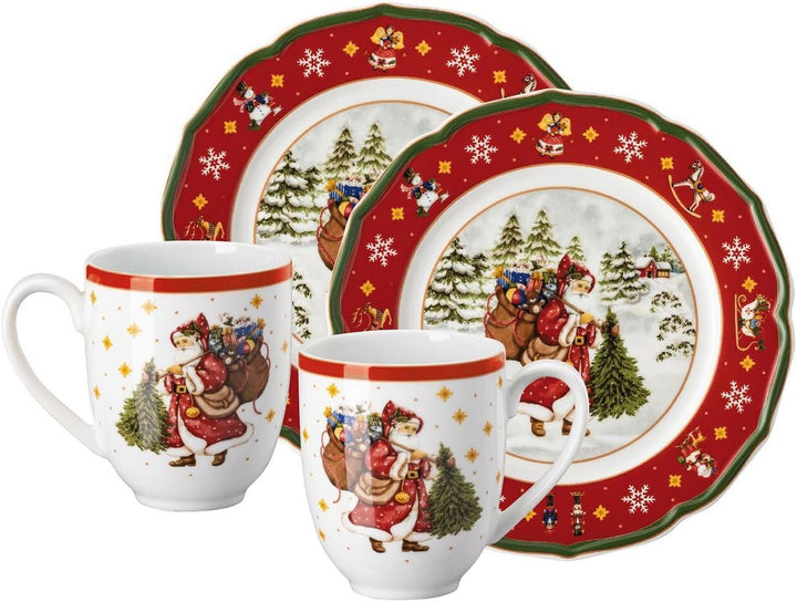 Hutschenreuther Happy Wintertime Set 4 teilig - red