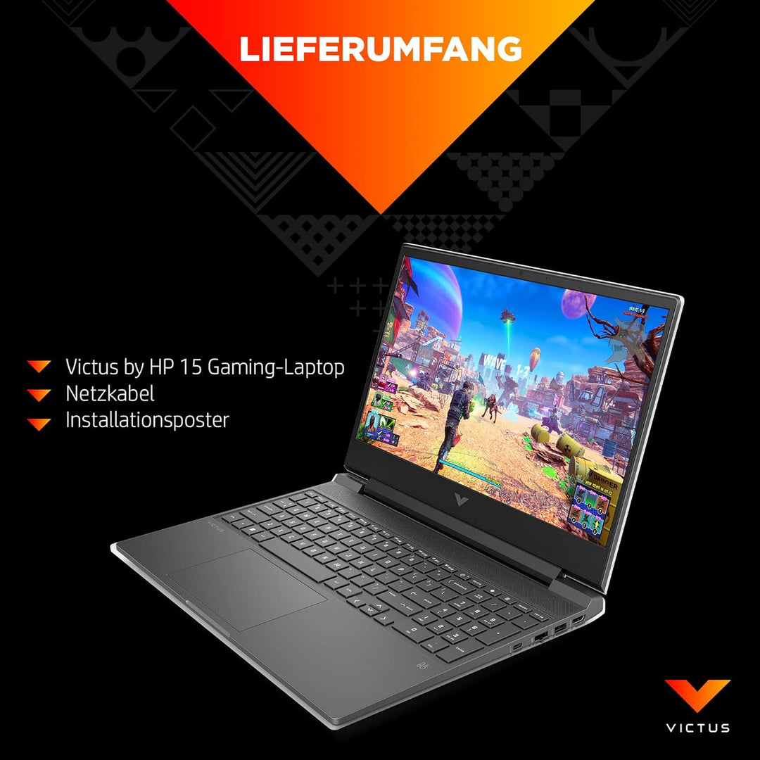 HP Victus Gaming Laptop, 15.6 Zoll FHD Display 144Hz, Intel Core i5-13420H, 16 GB DDR4 RAM, 512 SSD,