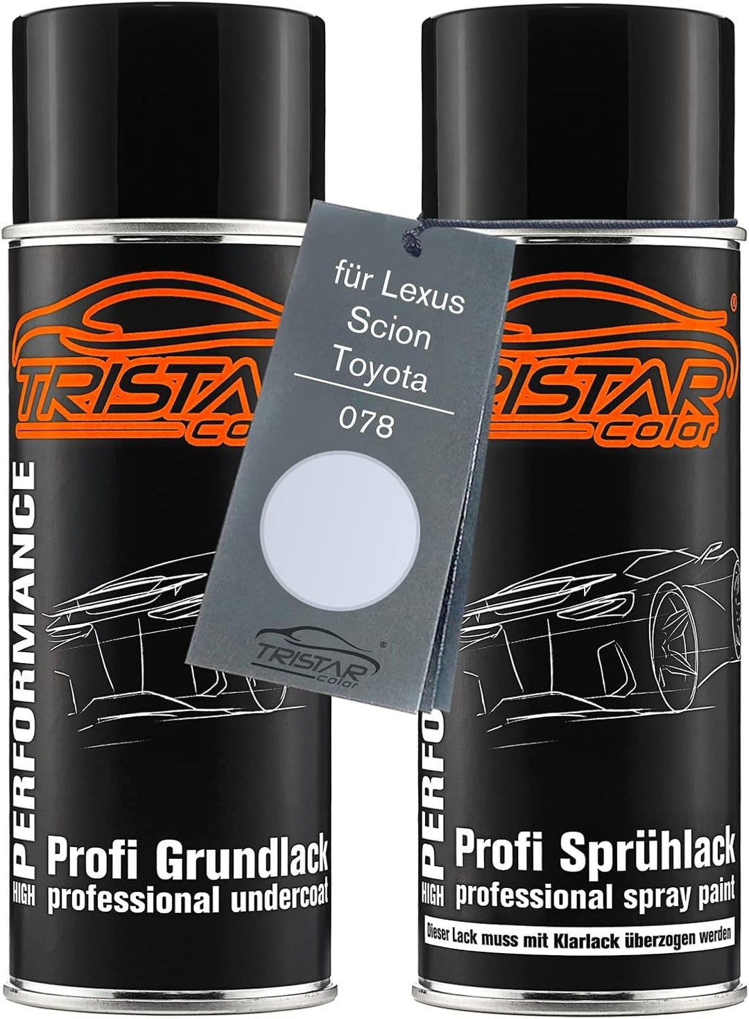 TRISTARcolor Autolack Spraydosen Set für Lexus/Scion/Toyota 078 Quartz White Crystal Shine Perl/Blan