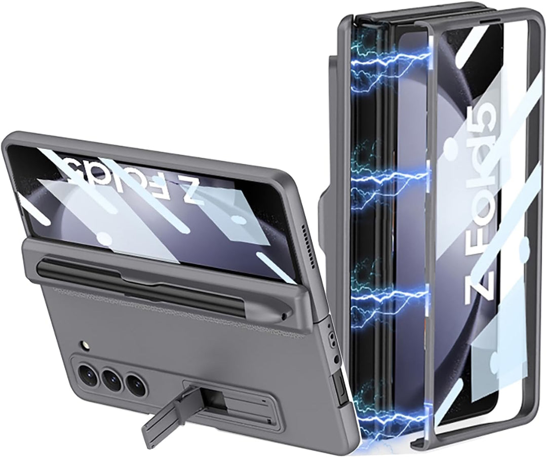 CeeEee Galaxy Z Fold5 5g Hülle 360 Grad Vollschutz Case Built in Bildschirm Schutz Handyhülle mit Pe
